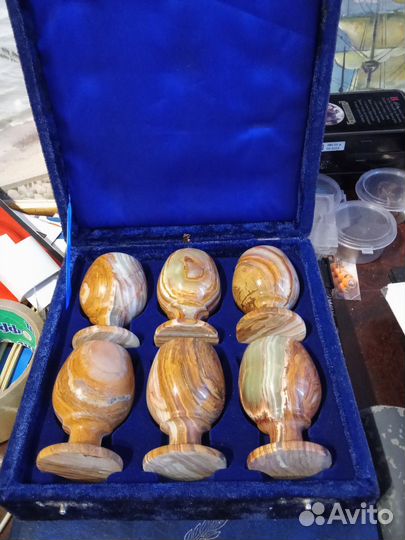 6 рюмок из натурального камня