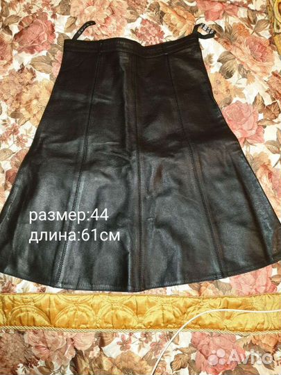 Кожаная юбка натуральная новая