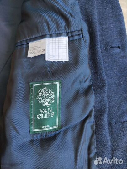 Трикотажный пиджак van cliff + брюки в школу