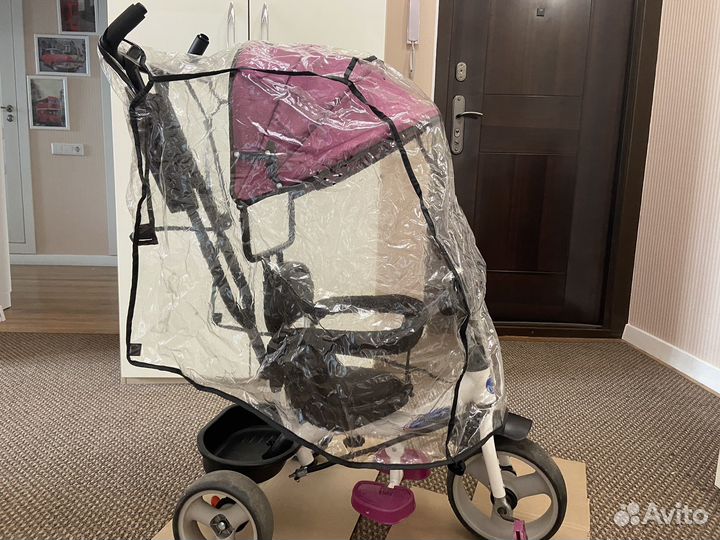 Велосипед трехколесный с ручкой управления