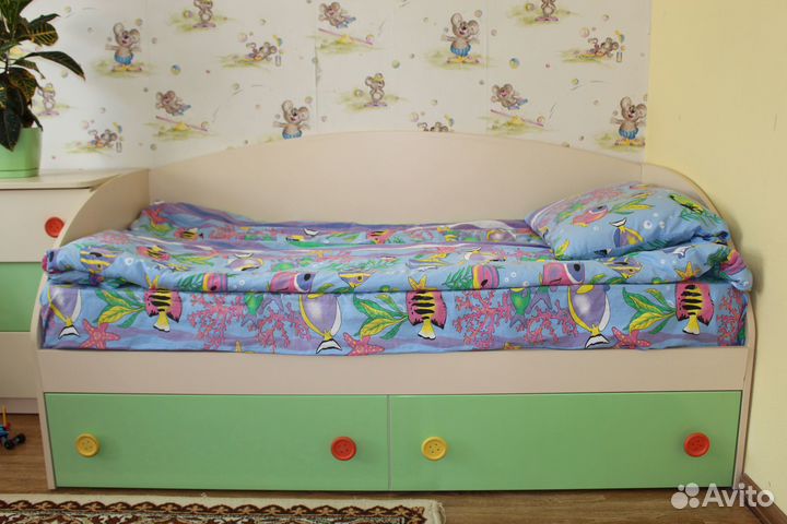 Детская кровать от 3 лет с матрасом бу