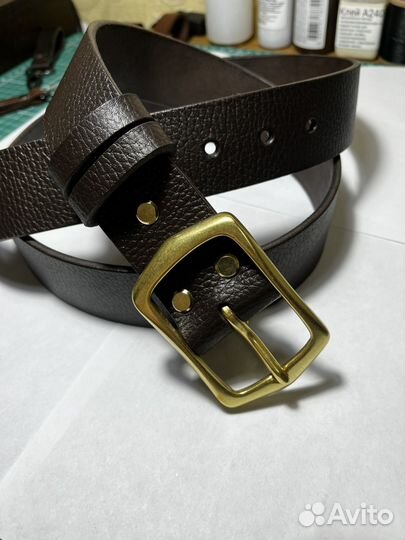 Ремень из натуральной кожи ручной работы