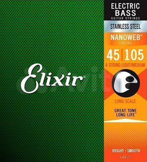 Струны для бас-гитары Elixir 45-105 14677