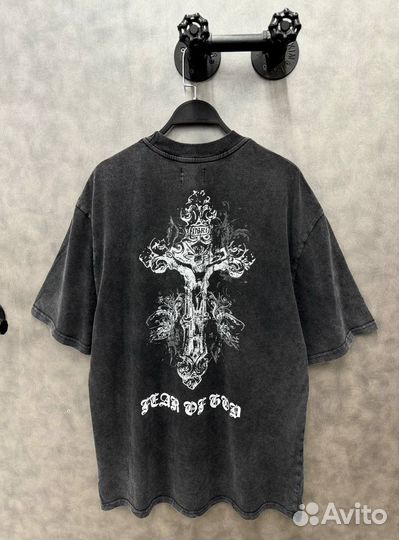 Футболка fear of god fog оверсайз (топ 2025)