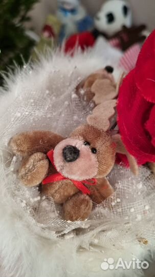 Дед мороз и олени новогодний декор