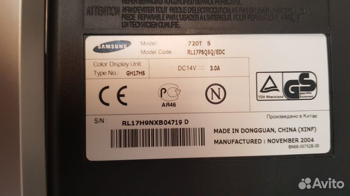 Монитор Samsung SyncMaster 720T