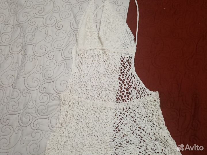 Вязаное пляжное платье