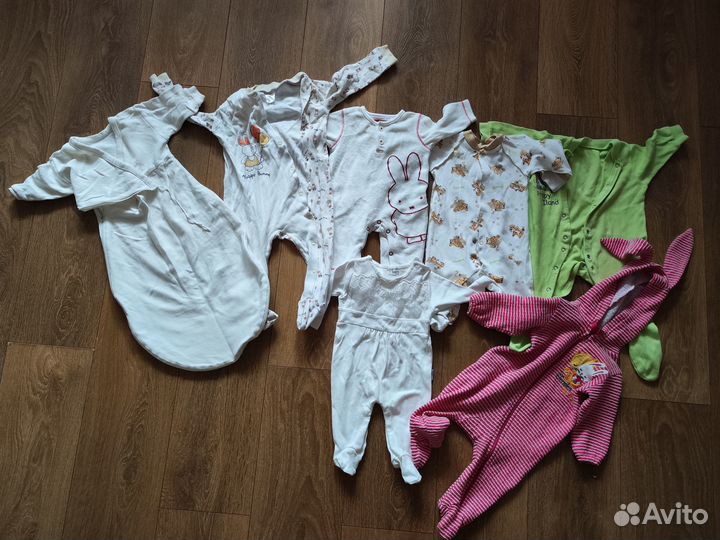 Детские вещи с 50 до 80 (до года) на девочку