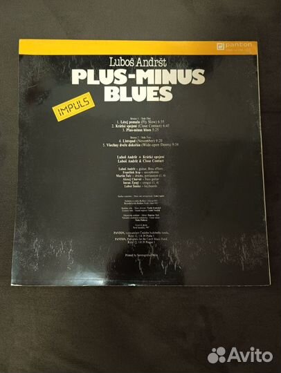 Пластинка виниловая Lubo Andrt – Plus-minus Blues