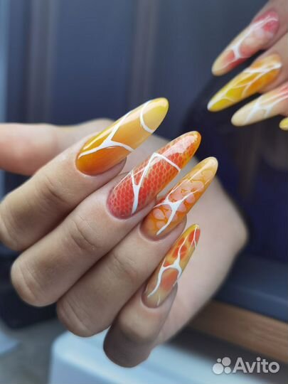 Маникюр наращивание ногтей