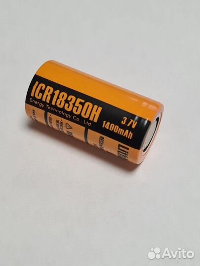 Аккумулятор ET ICR18350H (3.7В, 1400мАч, Li-Ion)