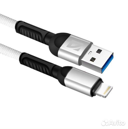 Кабель Lightning Defender F167 white 1 m 2.4А