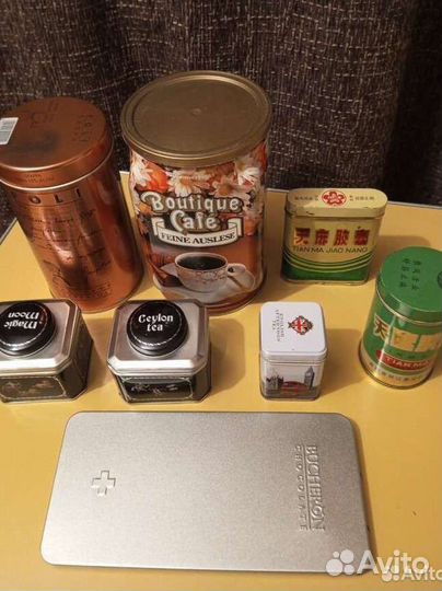 Жестяные банки для чая, цена за все