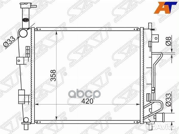 Радиатор Kia Picanto 11-17 / Morning 11-17