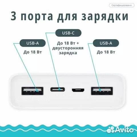 Xiaomi Mi Power Bank 3 20000 mAh (PLM18ZM) White