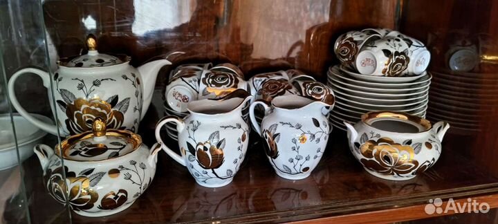 Чайно-кофейный сервиз 12 перс СССР. Новый,фарфор