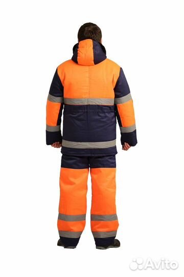Костюм рабочий дорожника зимний спецодежда мужская