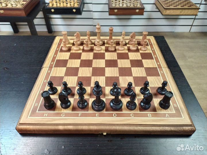 Шахматы этюд из дуба