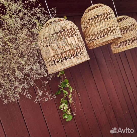 Абажур плетеный