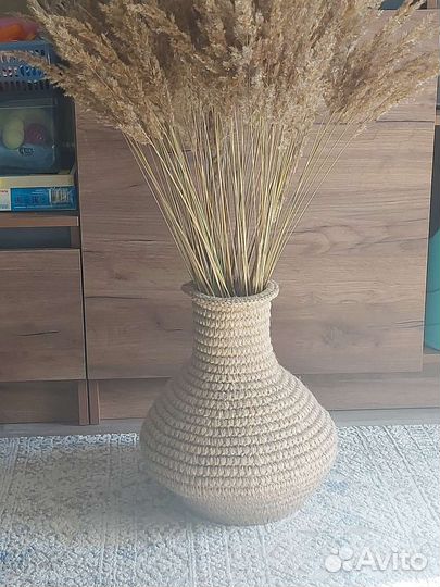 Декоративная ваза из шпагата