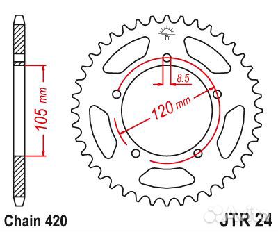 Звезда ведомая JTR24 55
