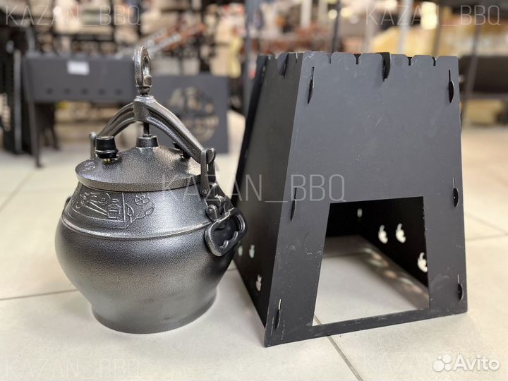 Печь походная с афганским казаном