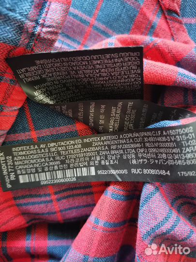 Рубашка клетка 1975 original denim