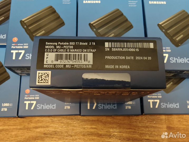 2TB USB-SSD Samsung T7 Shield (1050MB/s) Корея