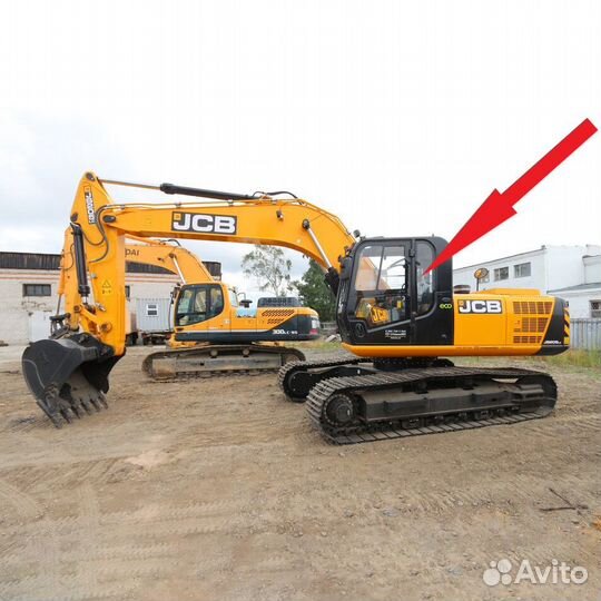 На JCB JS 205/300/305 Стекло левое кузовное