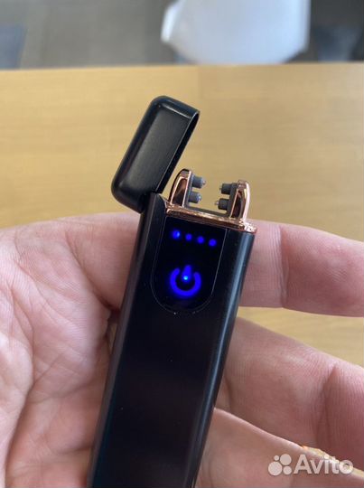 Плазменная зажигалка USB черная