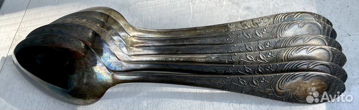 Винтажная Мельхиоровая с позолотой посуда