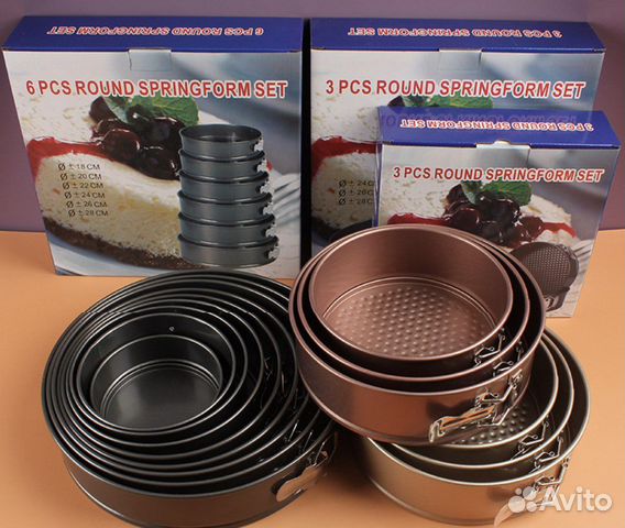 Набор разъемных форм для выпечки. Новые