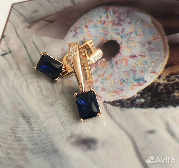 Золотые серьги 585 rg