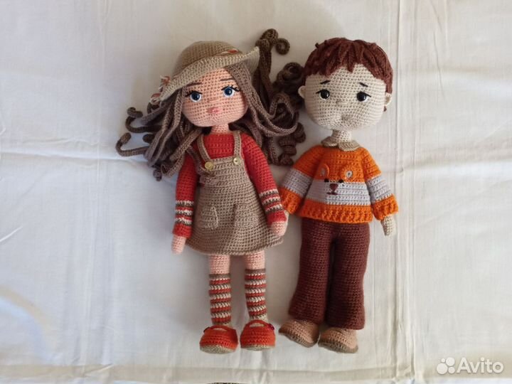 Кукла вязанная, ручной работы