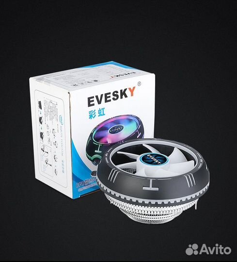 Кулер для CPU RGB evesky