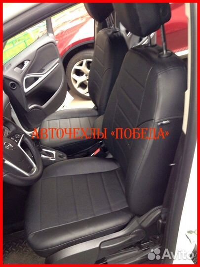 Чехлы Opel Zafira B из экокожи чёрные Классика