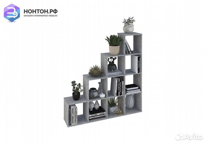 Стеллаж каскадный Polini home Smart 10 секций бето