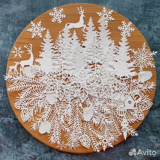 Набор зимней вырубки для скрапбукинга