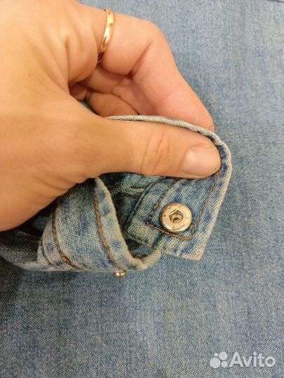 Джинсовая рубашка, рубашка на мальчика 74