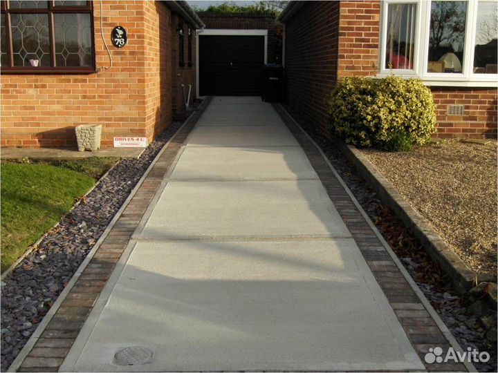 Бетонные заезды, бетонные отмостки, стоянка