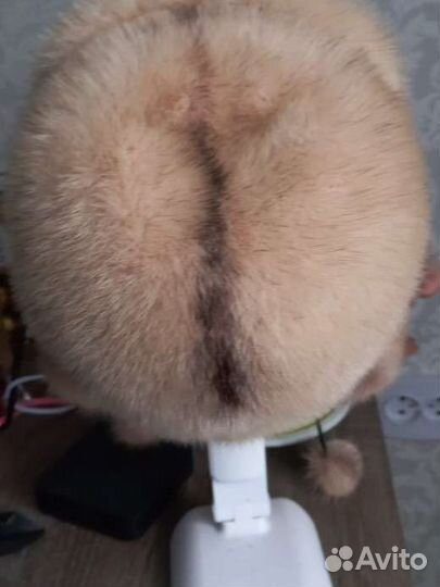 Шапка ушанка норковая женская размер 56-57