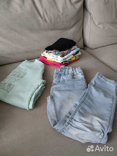 Джинсы и вещи пакетом 122-134