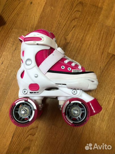 Раздвижные ролики hudora Roller Skate, розовые