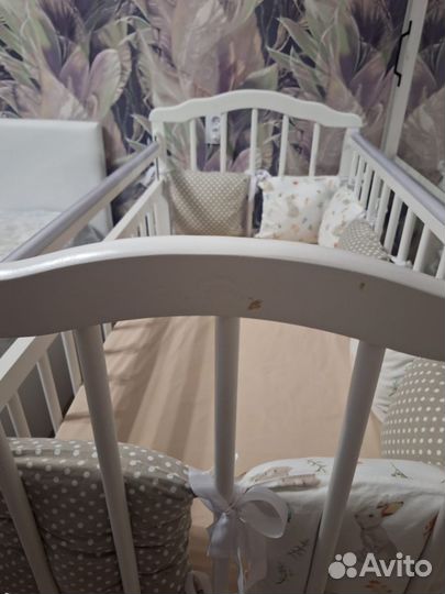 Детская кроватка с маятником бу