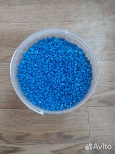 Камни в аквариум ведро 1,5 литра синие