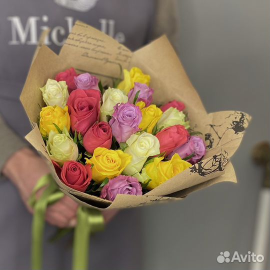 21 роза с оформлением