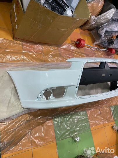 Бампер Mitsubishi Lancer 10 рестайлинг белый