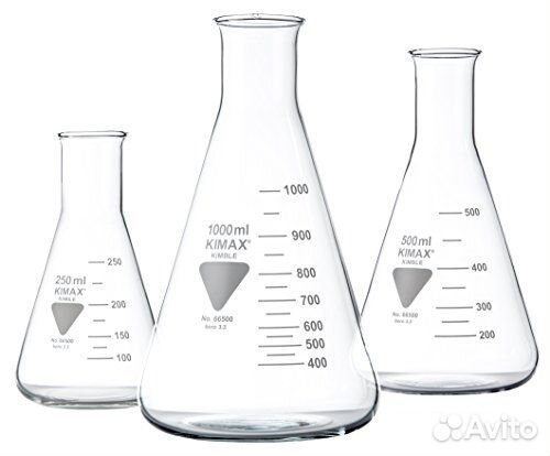 Колба конусная 500 мл стекло