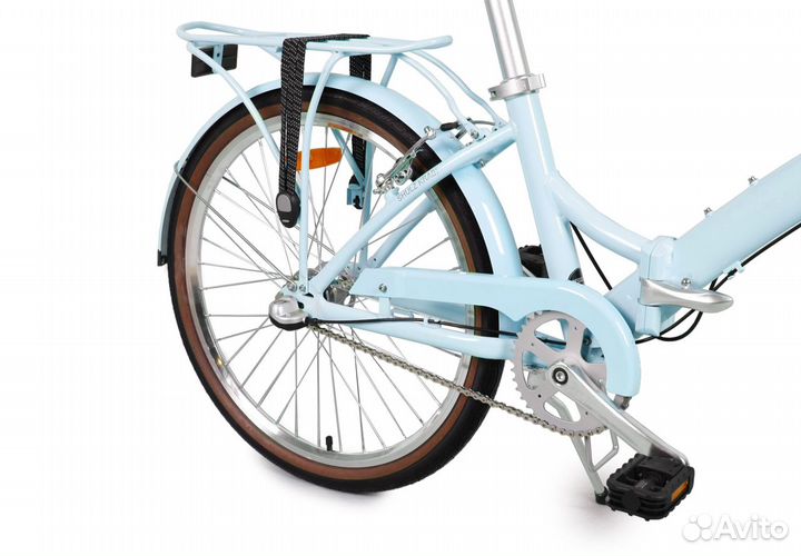 Cкладной велосипед Shulz Krabi V-brake голубой