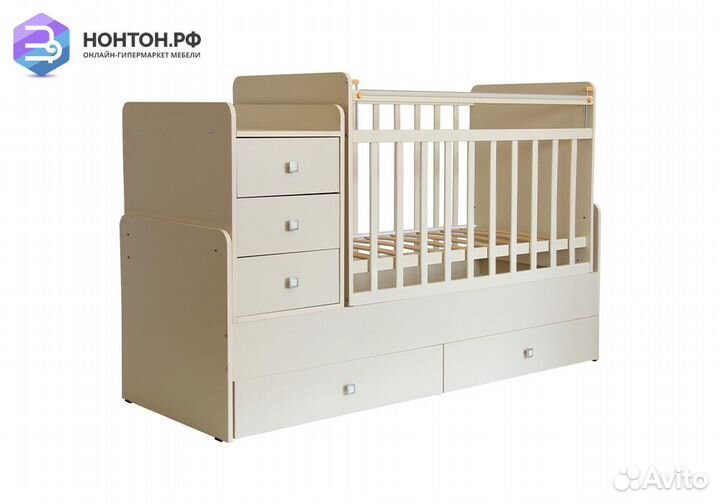 Кровать детская Фея 1100 слоновая кость